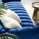 Cayson Vertical Channel Tufted Performance Velvet Sofa