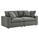 Liberty Down Filled Overstuffed 2 Piece Sectional Sofa Set