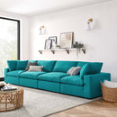 Liberty Down Filled Overstuffed 4 Piece Sectional Sofa Set