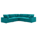 Liberty Down Filled Overstuffed 5 Piece 5-Piece Sectional Sofa