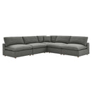 Liberty Down Filled Overstuffed 5-Piece Armless Sectional Sofa