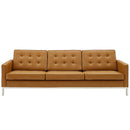 Granger Tufted Upholstered Faux Leather Sofa