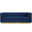 Jimmy Vertical Channel Tufted Performance Velvet Sofa