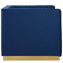 Jimmy Vertical Channel Tufted Accent Performance Velvet Armchair