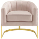 Lauryn Vertical Channel Tufted Performance Velvet Accent Armchair