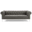 Jayda Tufted Button Upholstered Leather Chesterfield Sofa