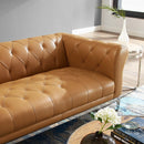 Jayda Upholstered Leather Chesterfield Loveseat