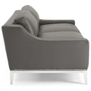 Kaiser 83.5" Stainless Steel Base Leather Sofa