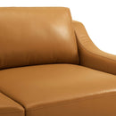 Kaiser 83.5" Stainless Steel Base Leather Sofa