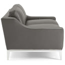 Kaiser 64" Stainless Steel Base Leather Loveseat