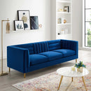 Lina Channel Tufted Performance Velvet Sofa