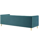 Georgia Tufted Button Performance Velvet Sofa