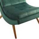 Raquel Upholstered Performance Velvet Lounge Chair and Ottoman Set