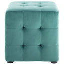 Avyaan Tufted Cube Performance Velvet Ottoman
