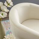 Wade Performance Velvet Arm Chair and Ottoman Set