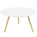 Cayson Round Wood Top Coffee Table with Tripod Base