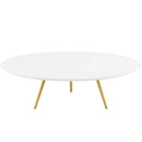 Teagan 47" Round Wood Top Coffee Table with Tripod Base