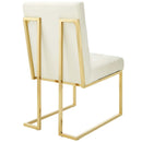 Joseph Gold Stainless Steel Performance Velvet Dining Chair