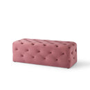 Anakin 48" Tufted Button Entryway Performance Velvet Bench