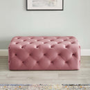 Anakin 48" Tufted Button Entryway Performance Velvet Bench