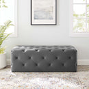 Anakin 48" Tufted Button Entryway Performance Velvet Bench