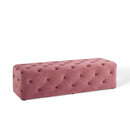 Anakin 60" Tufted Button Entryway Performance Velvet Bench