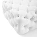 Anakin Tufted Button Square Faux Leather Ottoman