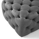Anakin Tufted Button Square Performance Velvet Ottoman