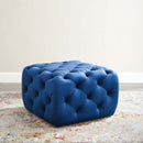 Anakin Tufted Button Square Performance Velvet Ottoman
