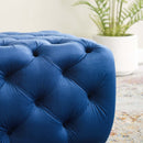Anakin Tufted Button Square Performance Velvet Ottoman