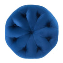 Anakin Tufted Button Round Performance Velvet Ottoman