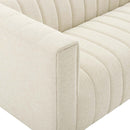 Marie Channel Tufted Upholstered Fabric Sofa