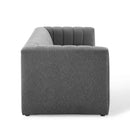 Marie Channel Tufted Upholstered Fabric Sofa