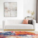 Jaden Channel Tufted Performance Velvet Living Room Sofa