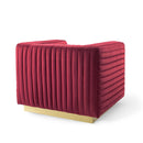 Jaden Channel Tufted Performance Velvet Accent Armchair