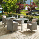 Lilianna 5 Piece Outdoor Patio Wicker Rattan Dining Set