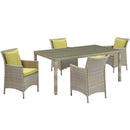 Lilianna 5 Piece Outdoor Patio Wicker Rattan Dining Set