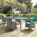 Lilianna 5 Piece Outdoor Patio Wicker Rattan Dining Set