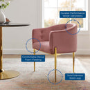 Royce Tufted Performance Velvet Accent Chair