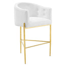 Royce Tufted Performance Velvet Bar Stool