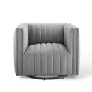 Legacy Tufted Swivel Upholstered Armchair