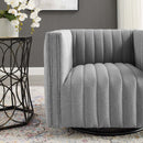 Legacy Tufted Swivel Upholstered Armchair