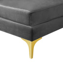 Arianna Channel Tufted Performance Velvet Sectional Sofa Corner Chair