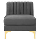 Arianna Channel Tufted Performance Velvet Armless Chair
