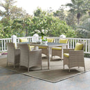 Lilianna 7 Piece Outdoor Patio Wicker Rattan Dining Set