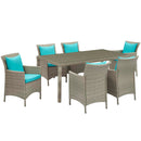 Lilianna 7 Piece Outdoor Patio Wicker Rattan Dining Set