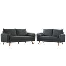 Dominik Upholstered Fabric Sofa and Loveseat Set