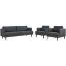 April 3 Piece Upholstered Fabric Set