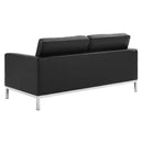 Granger Tufted Upholstered Faux Leather Sofa and Loveseat Set