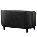 Jamal Upholstered Vinyl Loveseat and Armchair Set
